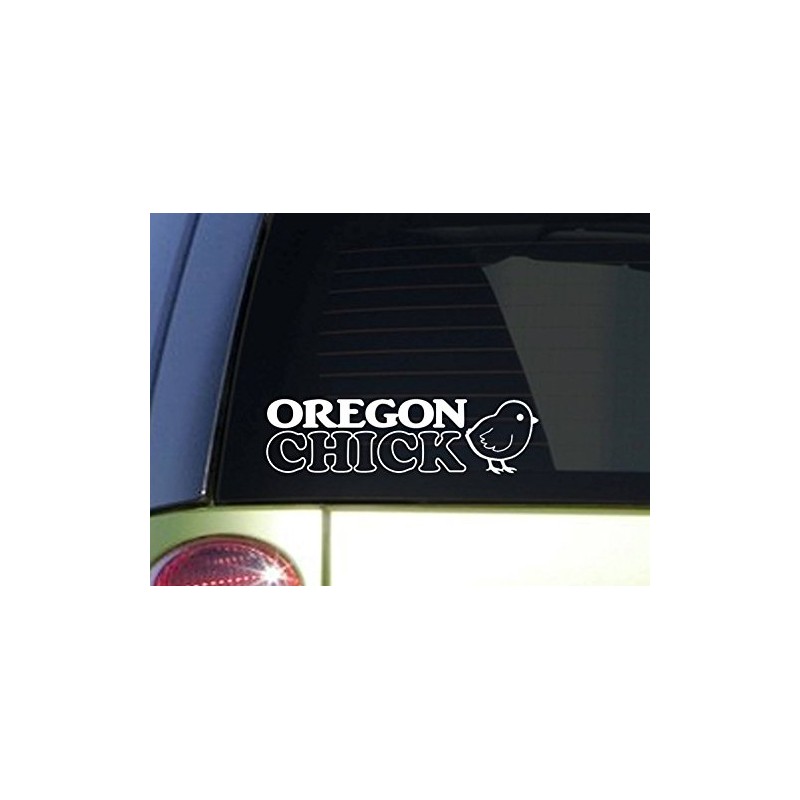 EZ-STIK Oregon ChickJ224 8" Wide Sticker State Decal