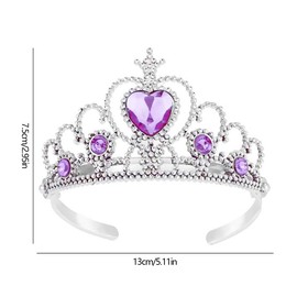 Forreen Princess Tiara Girls, 9 Pieces Princess Crown Mini Crystal Princess Dress Up Exquisite Princess Tiara Crown for Cosplay Girls Birthday Party