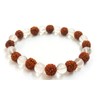 crystalmiracle Clear Quartz Rudrakhsa Beaded Round String Crystal Healing Gift