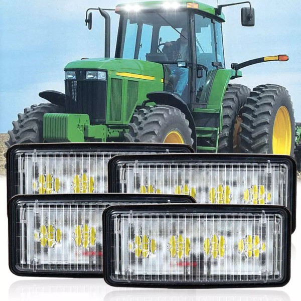 CHUSYYRAY 4X LED Front Hood HeadLight For John Deere 50