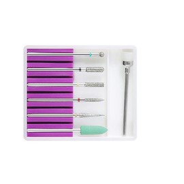 Electric Nail Drill Bits, Professional 3/32 Inch Shank Nail File Drill Electric Manicure Pedicure Nail Cutter for Acrylic Gel Nails 7 Pieces