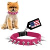 CoyoteCollar Spiked Dog Collar - Pink Large Adjustable Spike and