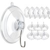 Navoys Set of 12 Suction Cup Hooks, Premium PVC Cups