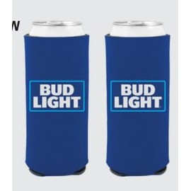 Bud Light 25 Ounce 'Man Can' Can Coolers, 25 Ounce, Blue, Set of 2