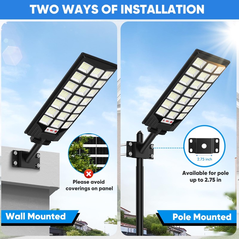 Brightever Solar Street Lights Outdoor, 32000LM 8500K Waterproof Motion Sensor