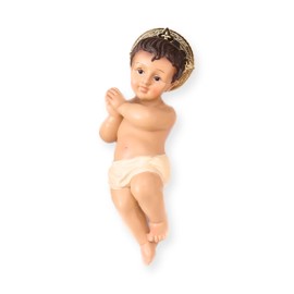 Nazareth Store Baby Jesus Figure Doll with Crown Nativity Statue Resin Collectible Holy Faith Home Decor 8 Inches