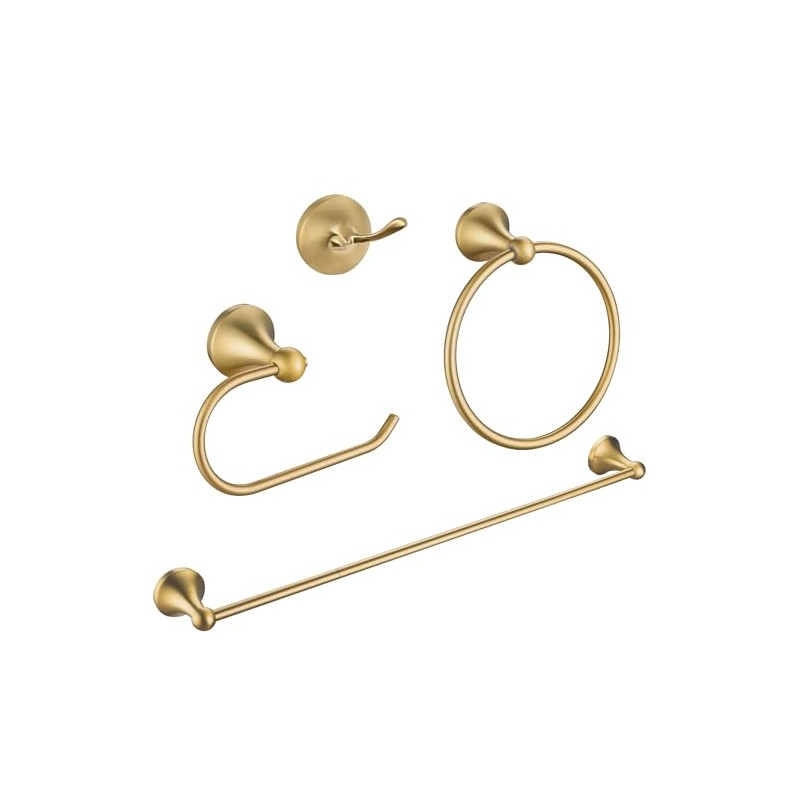 Juego de accesorios de baño de oro cepillado, juego de