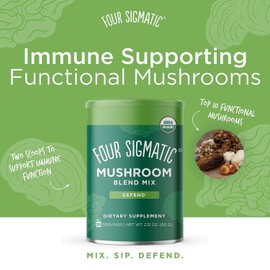 Four Sigma Mushroom Blend Powder, Defend Mix, 60 grams
