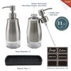 Gaussra Kitchen Soap Dispenser Set with Silicone Tray and Stickers