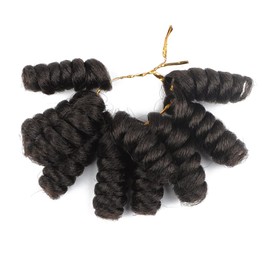 Haolocs 3 Packs Saniay Curl Crochet Braids Short Crochet Braiding Bouncy Twist Spiral Curls Jamaican Twist Hair Extensions 20 Strands/Pack (4, 12 * 10 inch)