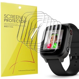 Lamshaw Compatible for JrTrack 4 Screen Protector, [6 Pack] Full Coverage TPU Clear Film Compatible for COSMO JrTrack 4 1.4 Inches Smart Watch (6 Pack)