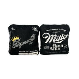 Reynolds Cornhole Bags - Miller HIGH Life- Retro - ACL Pro Approved - Set of 4 (Thunder)