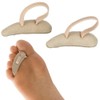 2 x Hammer Toe Cushion Gentle Correction and Relief, Kosmetex Hammer Toe Pads, Leather-Covered, Medium - Left