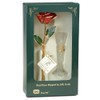 Red 24k Gold Rose with Crystal Vase - Real Rose
