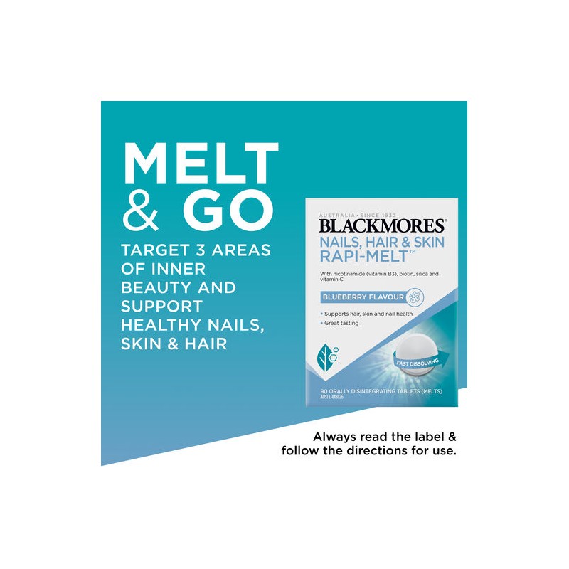Blackmores Nails, Hair & Skin Rapi-Melt 90 Melts