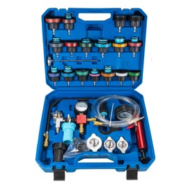 LOSINEE 31PCS Radiator Coolant Pressure Tester Kit, Cooling System Radiator Leak Tester and Vacuum Refill Kit for Automotive Cooling System Water Tank Leakage Detection