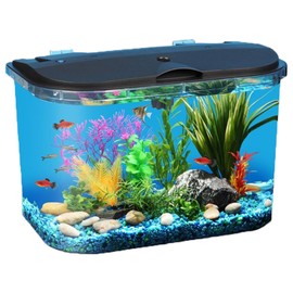 Koller Products 5-Gallon Aquarium Kit with LED Lighting and Power Filter, Ideal for a Variety of Tropical Fish