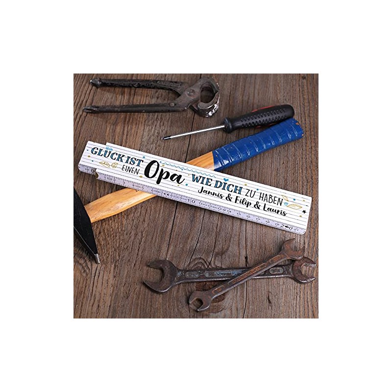Herz & Heim® Gift for Grandpa Ruler Glück ist einen