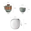 Portable Kungfu Teapot Tea Set, Ceramic Travel Tea for One