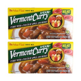House Foods Vermont Curry [ 2 Packs ] Medium Hot 8.11 Oz (230g)