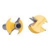 2Pcs Tongue Groove Router Bit 120° with Edge Banding Woodworking