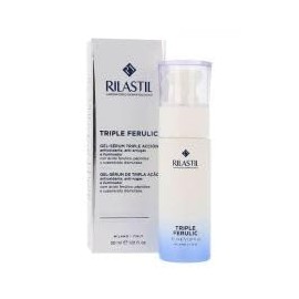 Rilastil Triple Ferulic Bi-Gel, Anti-Aging, Antioxidans und Aufhellungsserum, mit Peptiden, verhindert Hautalterung und spendet der Haut Feuchtigkeit, 30 ml