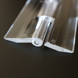 Transparent Clear Plastic Acrylic 300mm, 12", Continuous Piano Hinge Hinges