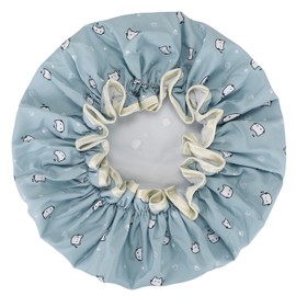 IEOVIEE Gorrito para bañarte de Mujer, Gorro de Baño Impermeable Doble Capa con Diseño Florido Único, Reutilizable para Pelo Largo, Corto o Rizado
