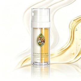 Dual Chamber Facial Serum:Natural Botanical Nourishing Skin Care Hydrating Firming Revitalizing Daily Facial Essence for All Skin Types Portable Skin Moisturizing Care Liquid,1.76 fl.oz (1Pcs)