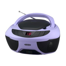 Jensen CD-475PL Portable Sport Stereo Boombox CD Player with AM/FM Radio and Aux Line-in & Headphone Jack (Lavender Purple)