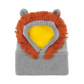 Zoocchini Baby Knit Balaclava Hat - Leo The Lion 12-24M Grey