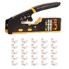 Doppy RJ45/RJ11/RJ12 Pass Through Crimp Tool Kit with 50PCS CAT6