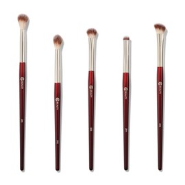 BK BEAUTY - Juego de Brochas para Ojos Essentials(5Pc) - Pinceles Profesionales de Maquillaje de Ojos para Mezclar, Manchar y Definir | Juego de Brochas de Sombra de Ojos Premium para Un Aspecto Impec