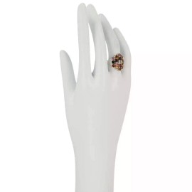 Colleen Lopez Sterling Silver Multicolor Tourmaline Cluster Ring, Size 6
