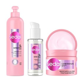 SEDAL Rutina Luminous UV 3 pasos Mascarilla Capilar  Crema para peinar  Sérum Capilar.