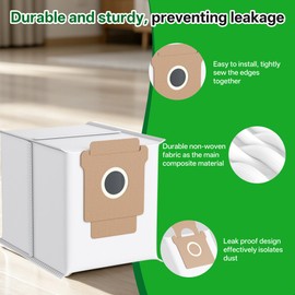 Nukisa 20 Packs Vacuum Bags Replacement Parts Compatible with iRobot Roomba Vacuum Q0520/105 Vac/104/105 Combo/Plus 405/Plus 505 Combo/Max 705 Vac Robot Vacuum Cleaner, All Clean Automatic Bags Refill
