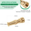 Brass Adjustable Spray Nozzle with Powerful Water Stream for Garden