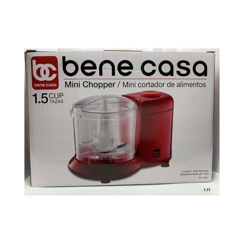 Bene Casa Mini Chopper/ Mini cortador de Alimentos ( Red