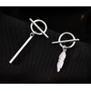 SLUYNZ 925 Sterling Silver Bar Dangle Earrings for Women Feather