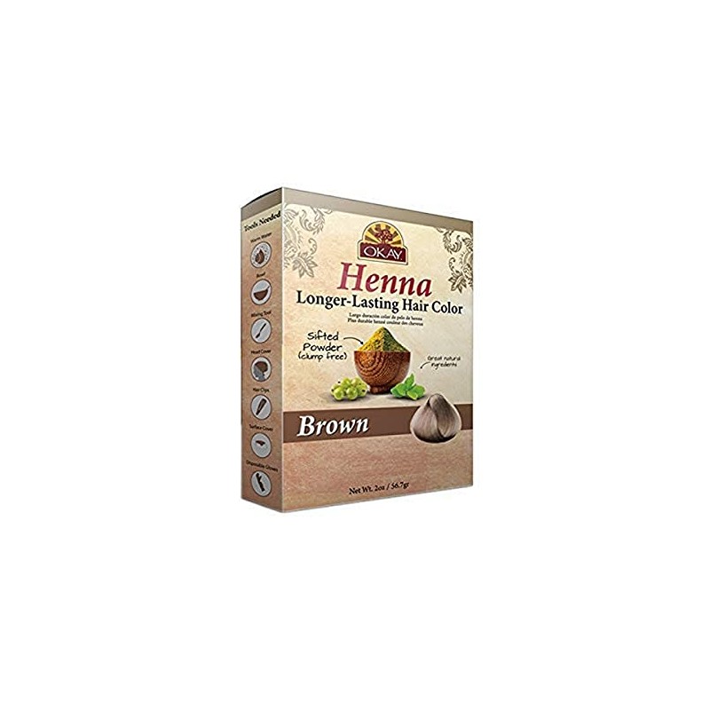 OKAY HENNA LONGER LASTING COLOR Brown 50gr