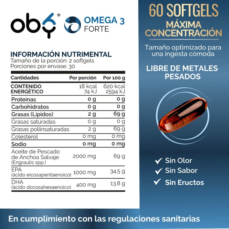 Omega Diamond Forte 2000mg Aceite Anchoa Máxima Pureza Diamante Platinum