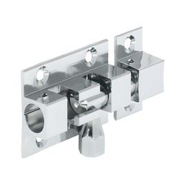 Gedotec Bolt Bolt 80 x 25 mm Lock Bolt Chrome-Plated Brass Metal Gate Bolt Push Bolt Door Bolt Gate Slider Stable Door Lock Bolt