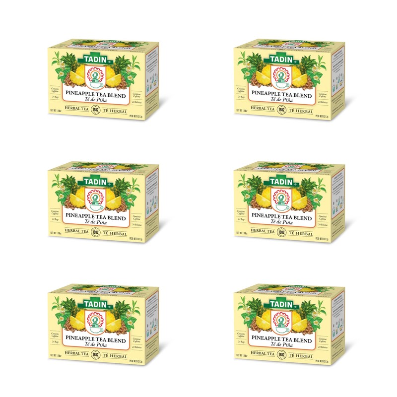 Tadin Pineapple Herbal Tea, Contains Caffeine, Individually Wrapped Tea Bags,