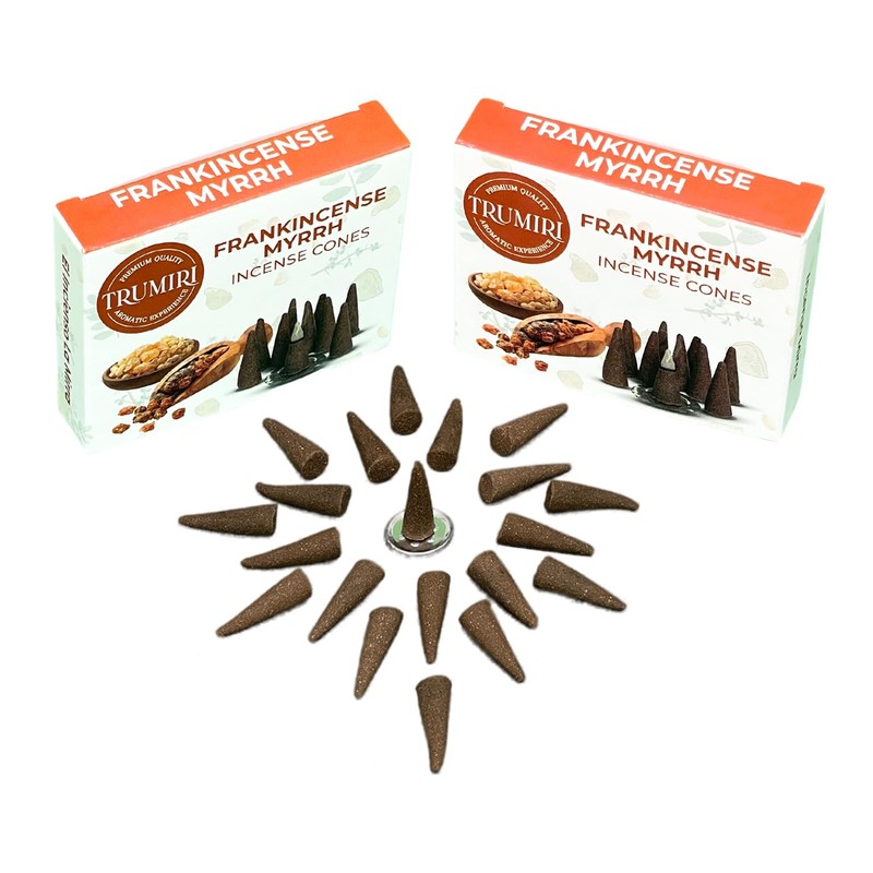 TRUMIRI Frankincense Myrrh - 20 Cone Incense - Dual Pack