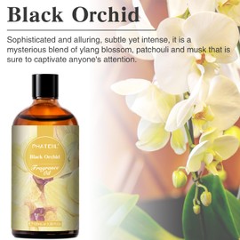 PHATOIL Black Orchid Fragrance Oils for Diffuser, 3.38FL.OZ Diffuser Oils for Home, Perfect for Aromatherapy, Humidifiers, Yoga, DIY Candle and Soap Making - 100ml
