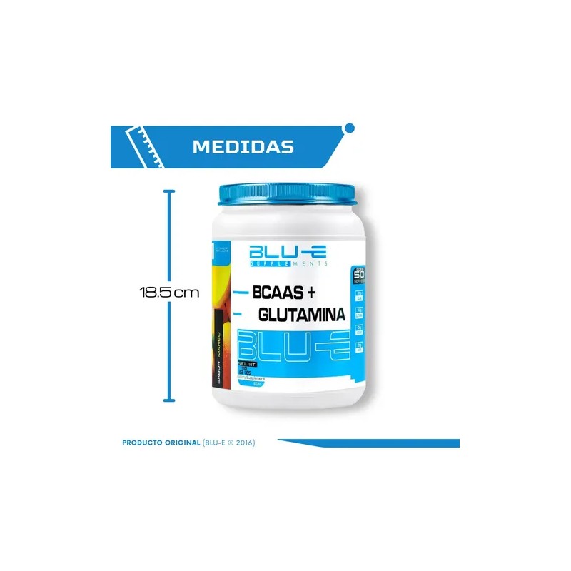 Suplemento en polvo Blu-e Supplements BCAAS sabor mango x 1kg