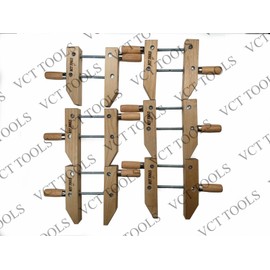VCT 7" Inch Wooden Handscrew Clamp Hand Screw Clamps for Woodworking, 6 Pack