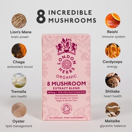 8 Mushroom Complex Organic Extracts 60ct