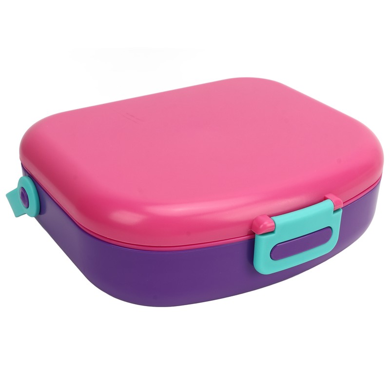 Bento Lunch Box ABS Separate Compartments with Buckle Handle Leakage