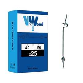 Sturmhaken verzinkt Ø 4 mm - 120 mm Viswood